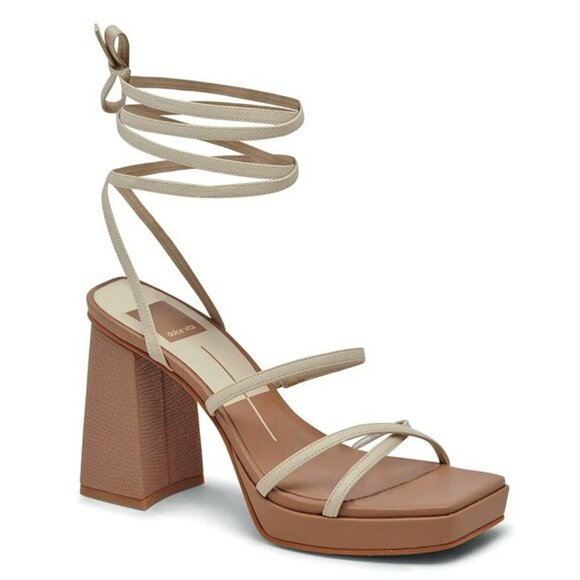 Dolce Vita Women's Amanda Ivory High Heel Sandals Size 10 (MSRP $150) - Picture 1 of 9